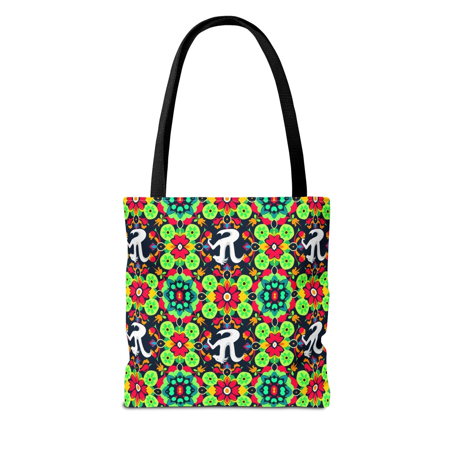 Tote Bag, (AOP), Aquarius, Zodiac v4, Flower Pattern