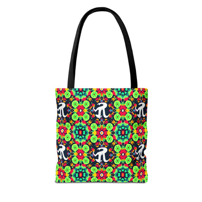 Tote Bag, (AOP), Aquarius, Zodiac v4, Flower Pattern