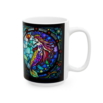 Ceramic Mug, (11oz, 15oz), Ceramic Coffee Mug, AOP, Glass Design v1, Aquarius Zodiac