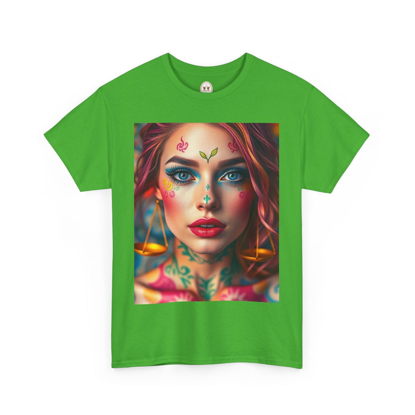 Unisex Heavy Cotton T-Shirt, Libra, Zodiac v1, Sexy Art