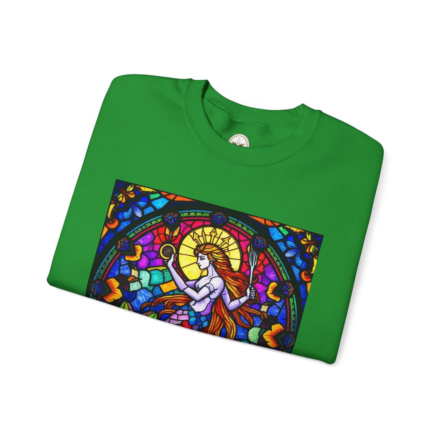 Unisex Heavy Blend™ Crewneck Sweatshirt, Glass 1, Aquarius Zodiac Design