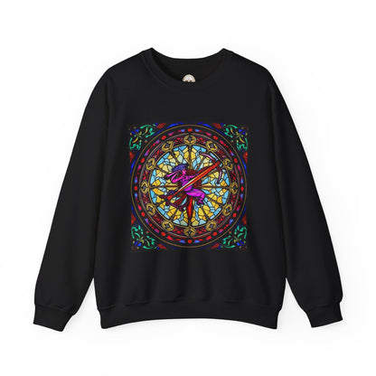 Unisex Heavy Blend™ Crewneck Sweatshirt, Glass 1, Sagittarius Zodiac Design