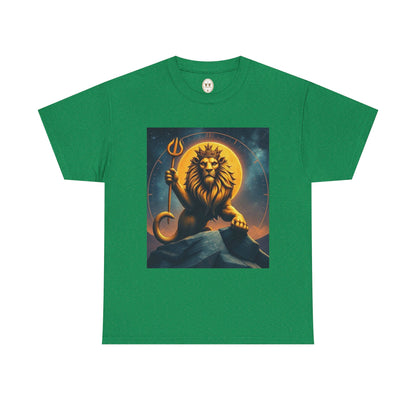 Unisex Heavy Cotton T-Shirt, King of Lion v3, Leo Zodiac Design