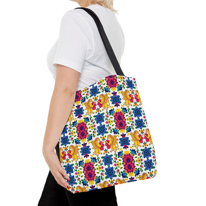 Tote Bag (AOP), Gemini, Zodiac, Flower Pattern