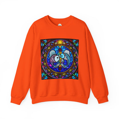 Unisex Heavy Blend™ Crewneck Sweatshirt, Glass, Pisces Zodiac Design