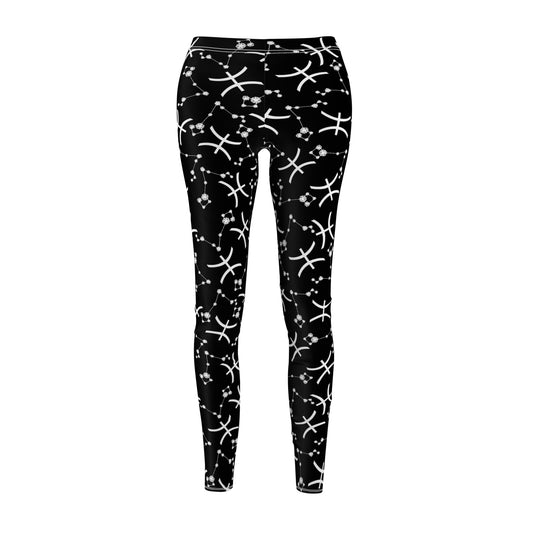 Women's Zodiac Cut & Sew Casual Leggings Pisces Zodiac sign