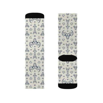 Sublimation Socks, Taurus, Zodiac v1, Pattern