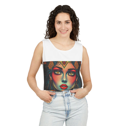 Unisex Garment-Dyed, Tank Top, Libra Design, Pop Art, 100% US cotton