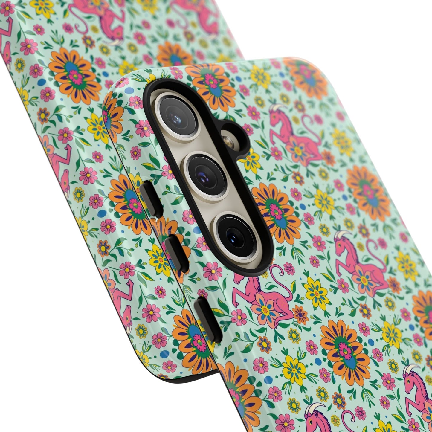 Tough Cases, Aquarius, Zodiac, Flower Pattern