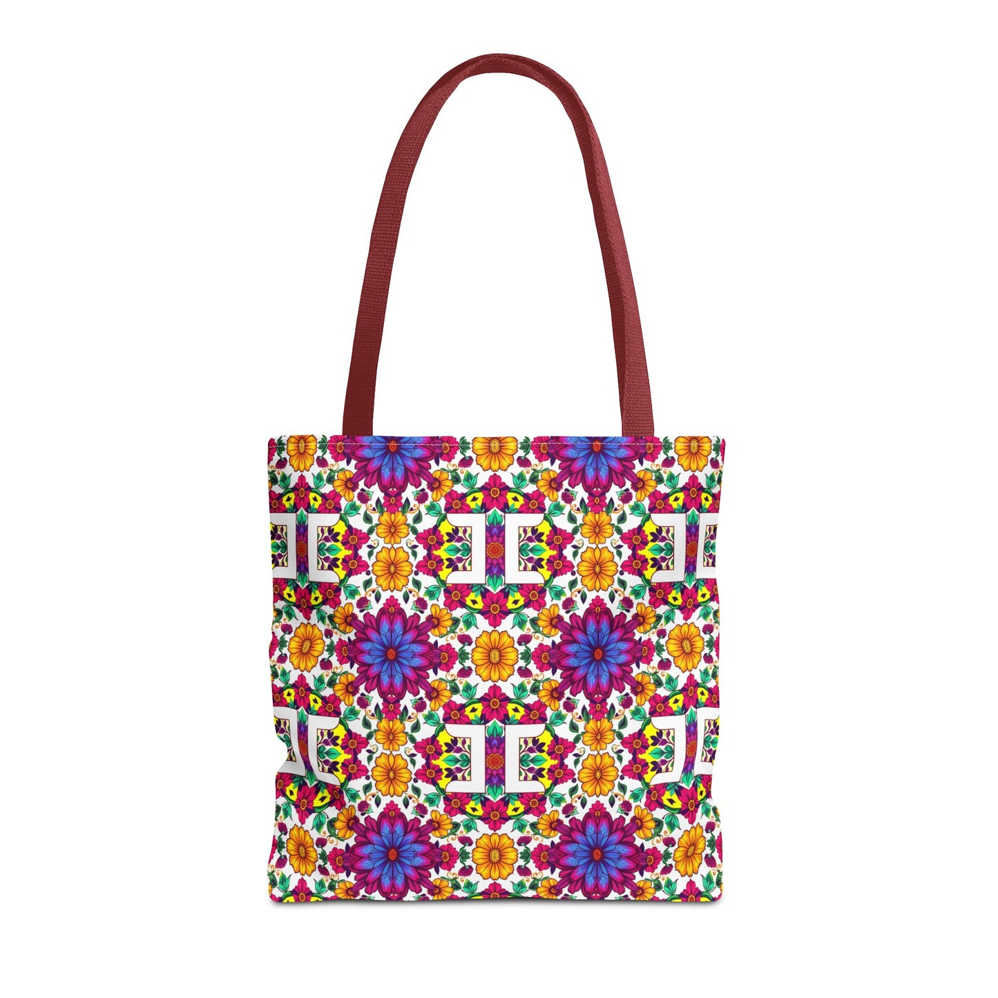 Tote Bag, (AOP), Gemini, Zodiac v3, Flower Pattern