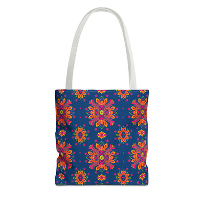 Tote Bag (AOP), Gemini, Zodiac v2, Flower Pattern