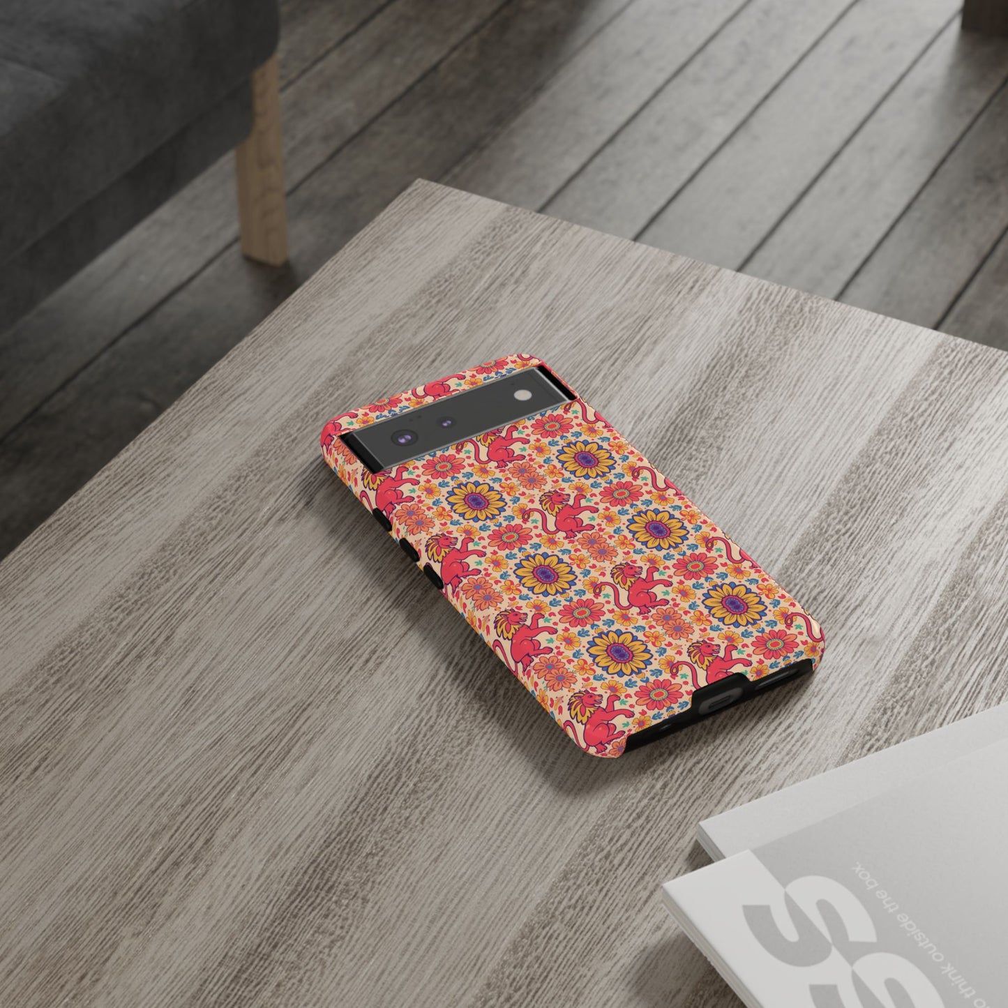 Tough Cases, Leo, Zodiac v1, Flower Pattern