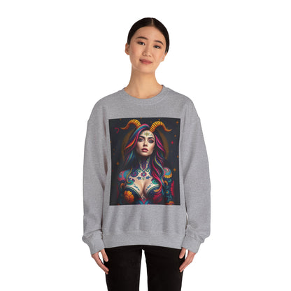Unisex Heavy Blend™ Crewneck Sweatshirt, Capricorn, Zodiac v3, Sexy Pattern