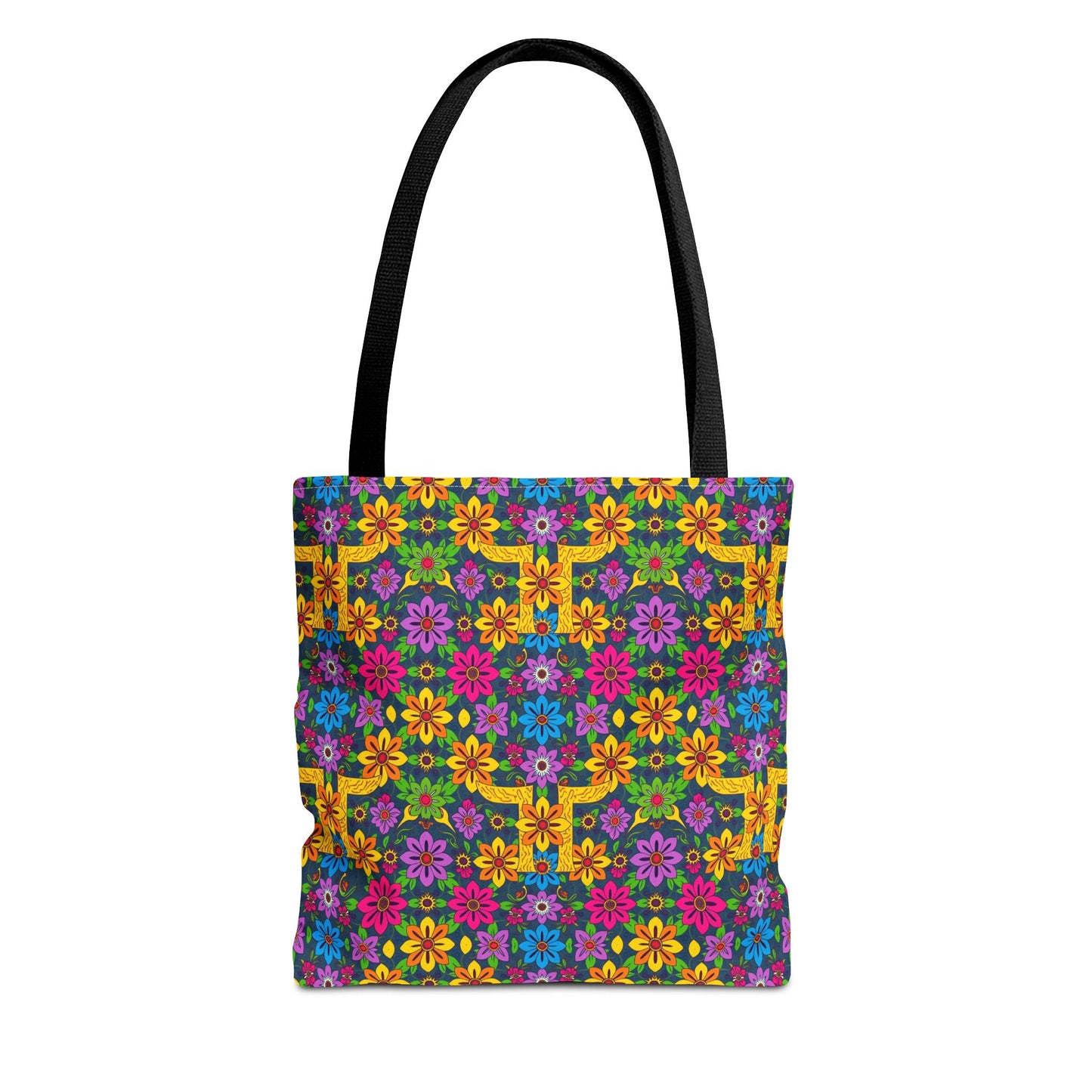 Tote Bag, (AOP), Gemini, Zodiac v2, Flower Pattern