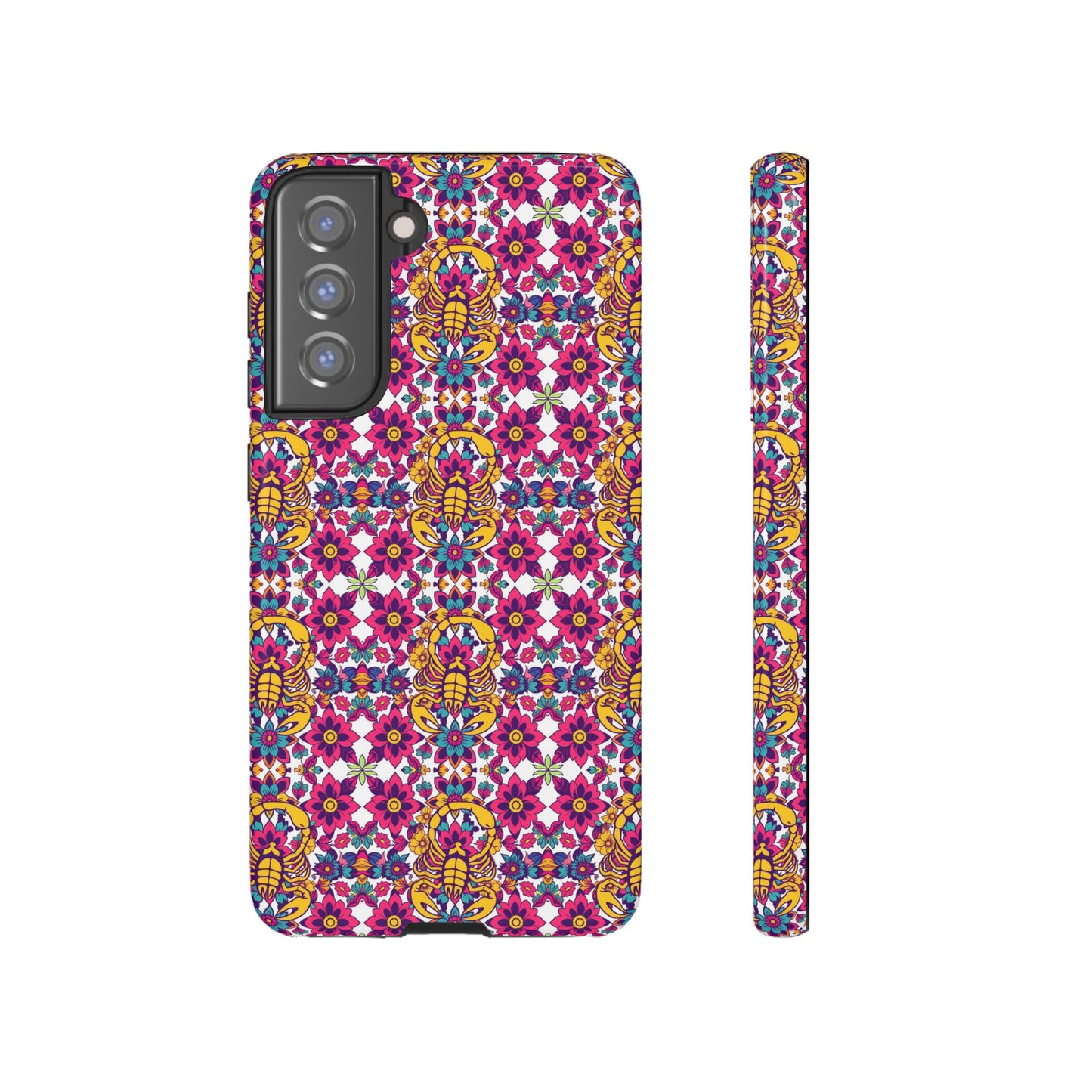 Tough Cases, Scorpio, Zodiac v2, Flower Pattern