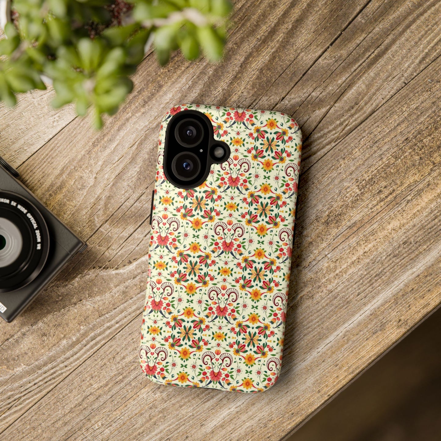 Tough Cases, Aries, Zodiac, Flower Pattern