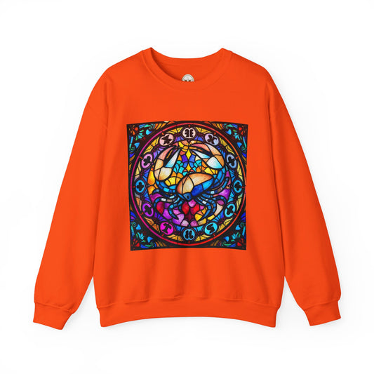 Unisex Heavy Blend™ Crewneck Sweatshirt, Glass, Cancer Zodiac Design