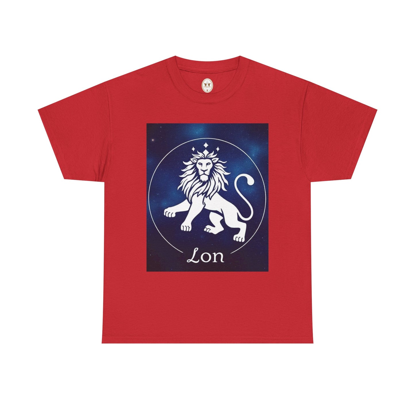 Unisex Heavy Cotton T-Shirt, Space Lion v1, Leo Zodiac Design