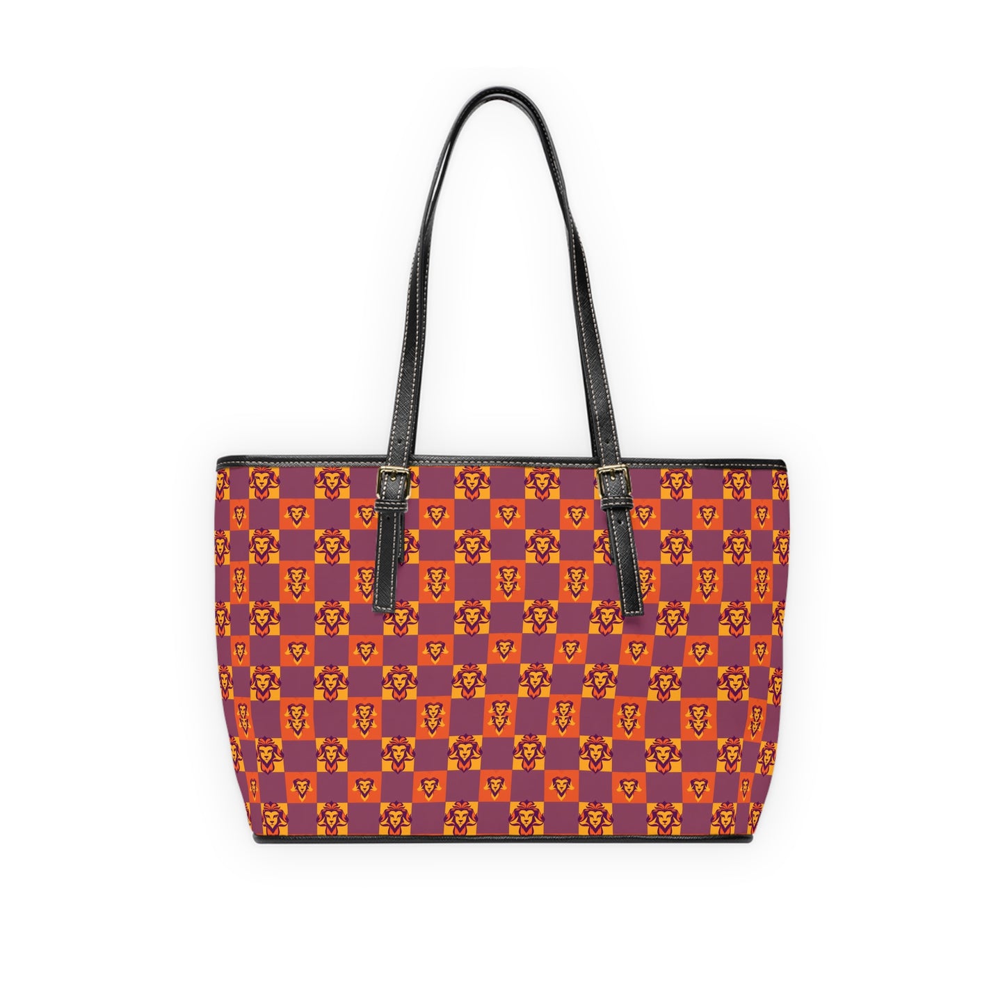 Leather Shoulder Bag, Leo, Zodiac, Shapes Pattern