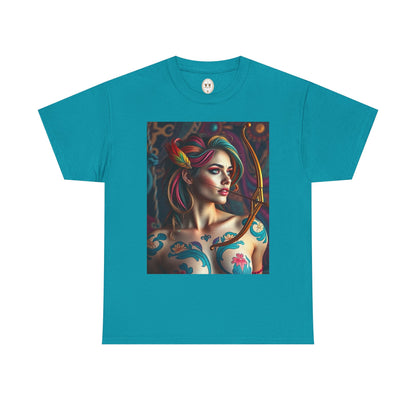 Unisex Heavy Cotton T-Shirt, Sagittarius, Zodiac v1, Sexy Art