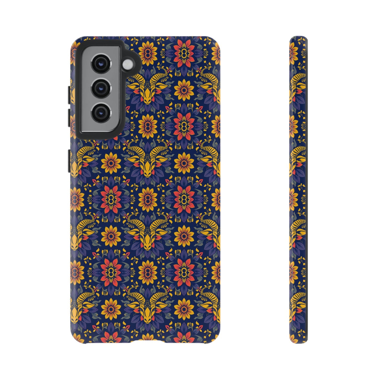 Tough Cases, Taurus, Zodiac v3, Flower Pattern