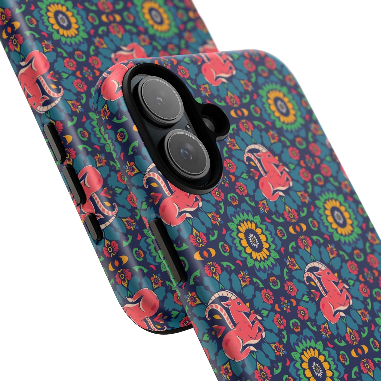 Tough Cases, Capricorn, Zodiac v1, Flower Pattern