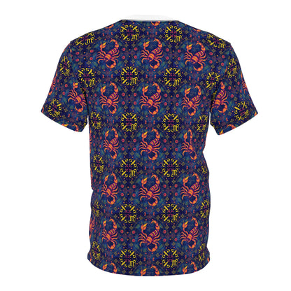Unisex Cut & Sew T-Shirt, AOP, Scorpio, Zodiac v1, Pattern