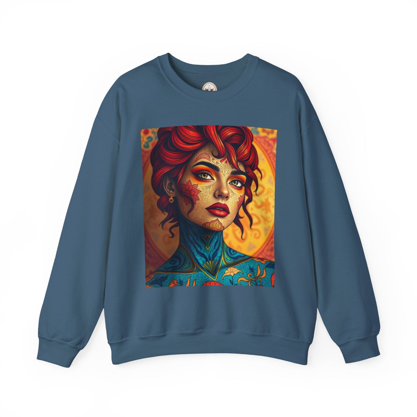 Unisex Heavy Blend™ Crewneck Sweatshirt, Aquarius, Zodiac v2, Sexy Pattern