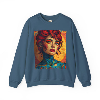 Unisex Heavy Blend™ Crewneck Sweatshirt, Aquarius, Zodiac v2, Sexy Pattern