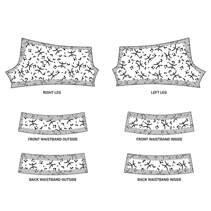 Women's Polyester Yoga Shorts with the Pisces Zodiac sign (AOP)