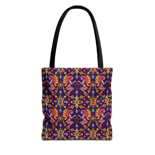 Tote Bag (AOP), Gemini, Zodiac, Jewel Pattern