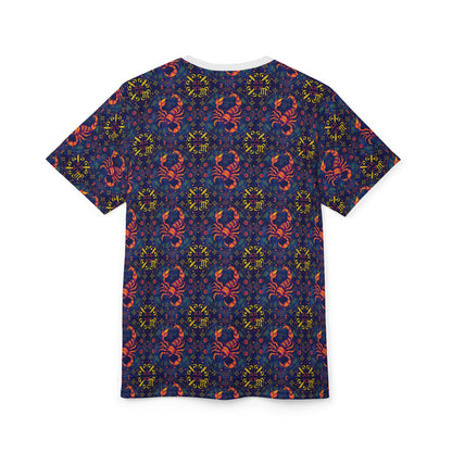 Unisex Cut & Sew T-Shirt, AOP, Scorpio, Zodiac v1, Pattern