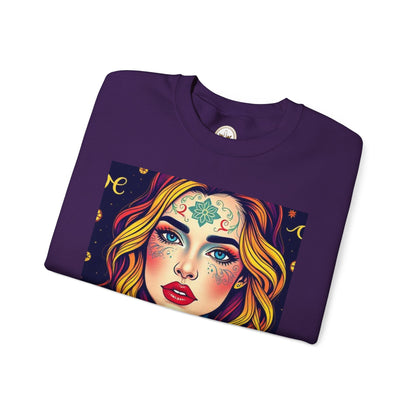 Unisex Heavy Blend™ Crewneck Sweatshirt, Aquarius, Zodiac, Sexy Pattern