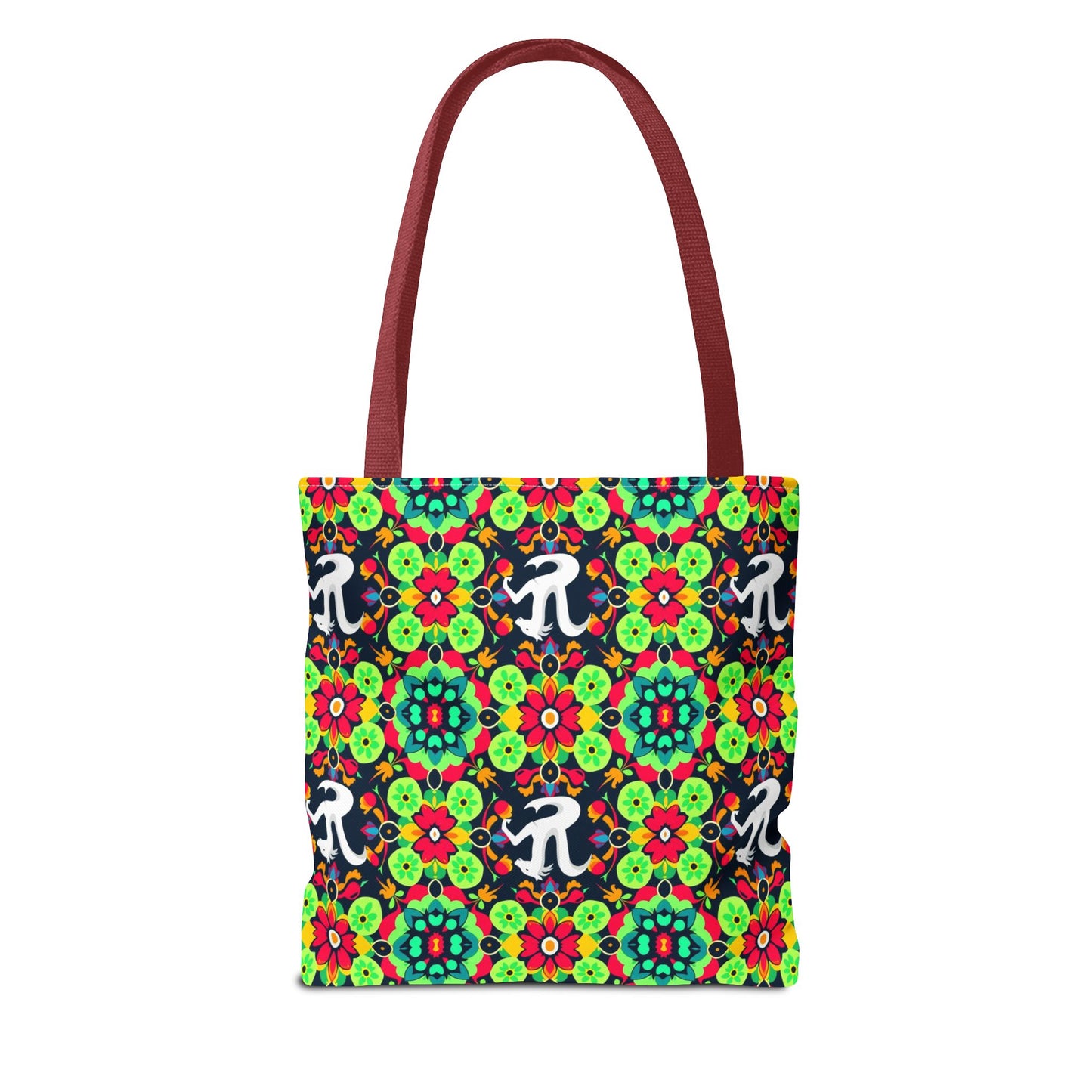 Tote Bag, (AOP), Aquarius, Zodiac v4, Flower Pattern