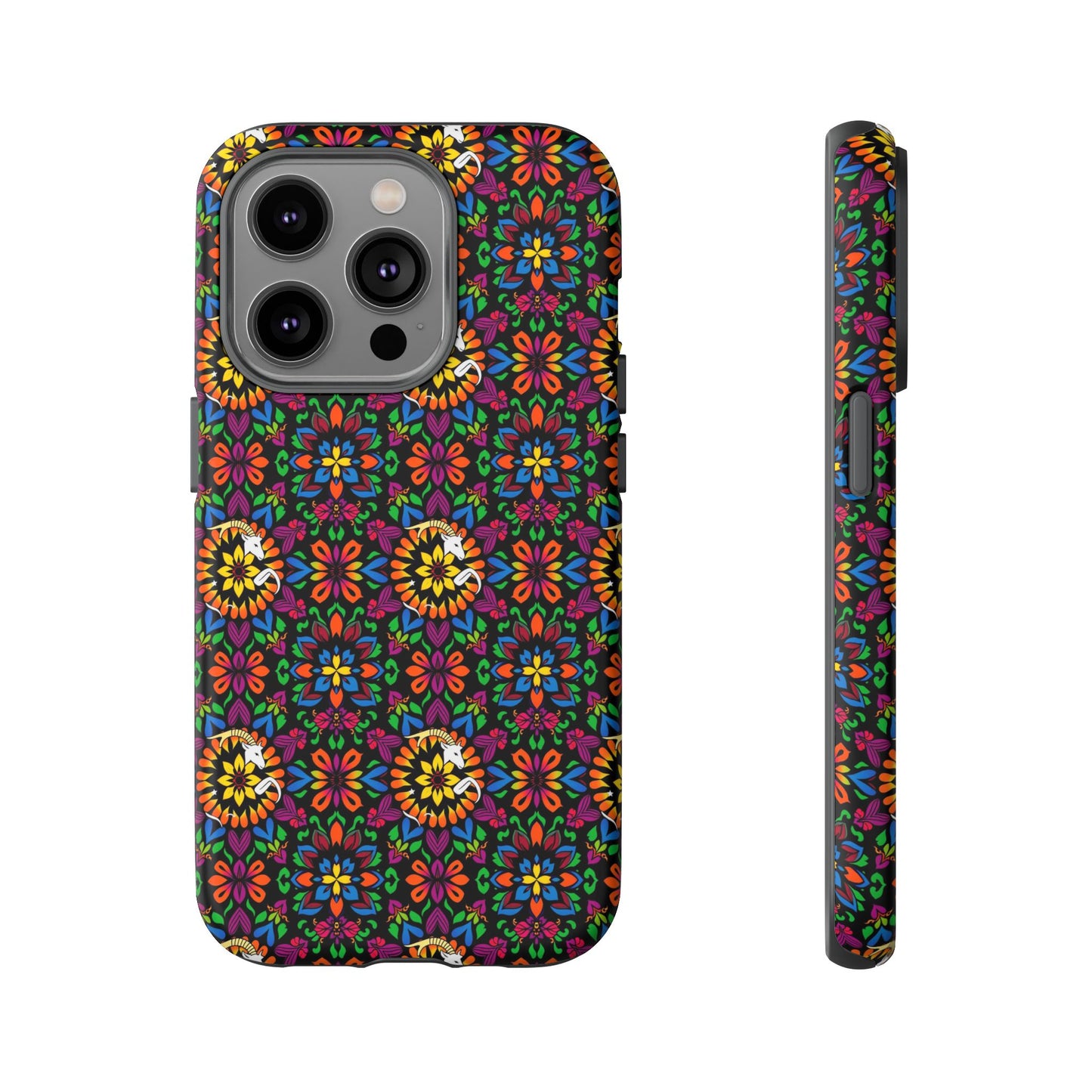 Tough Cases, Capricorn, Zodiac v2, Flower Pattern