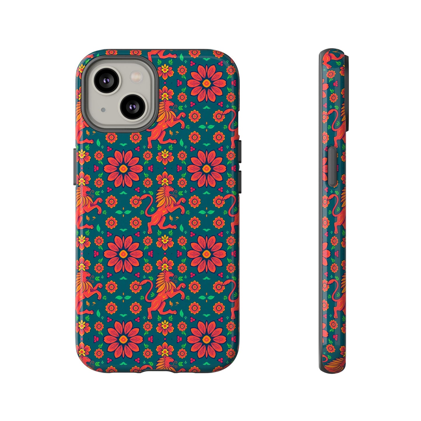 Tough Cases, Leo, Zodiac v2, Flower Pattern