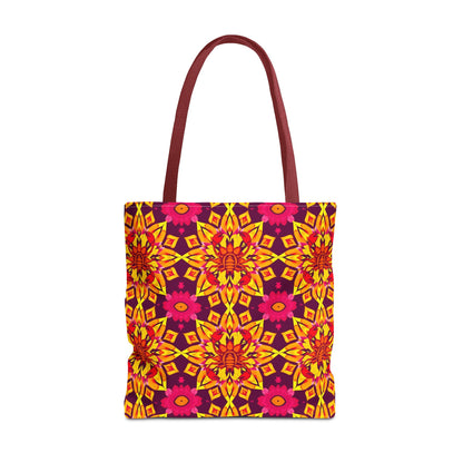 Tote Bag, (AOP), Scorpio, Zodiac v5, Flower Pattern