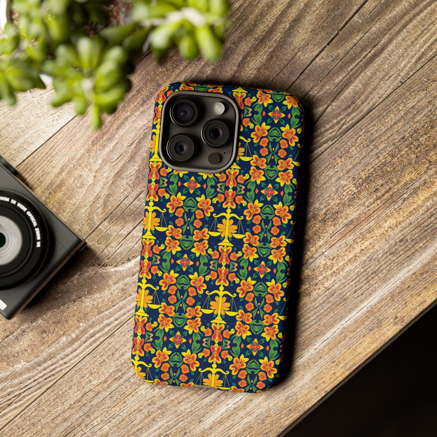 Tough Cases, Libra, Zodiac v3, Flower Pattern