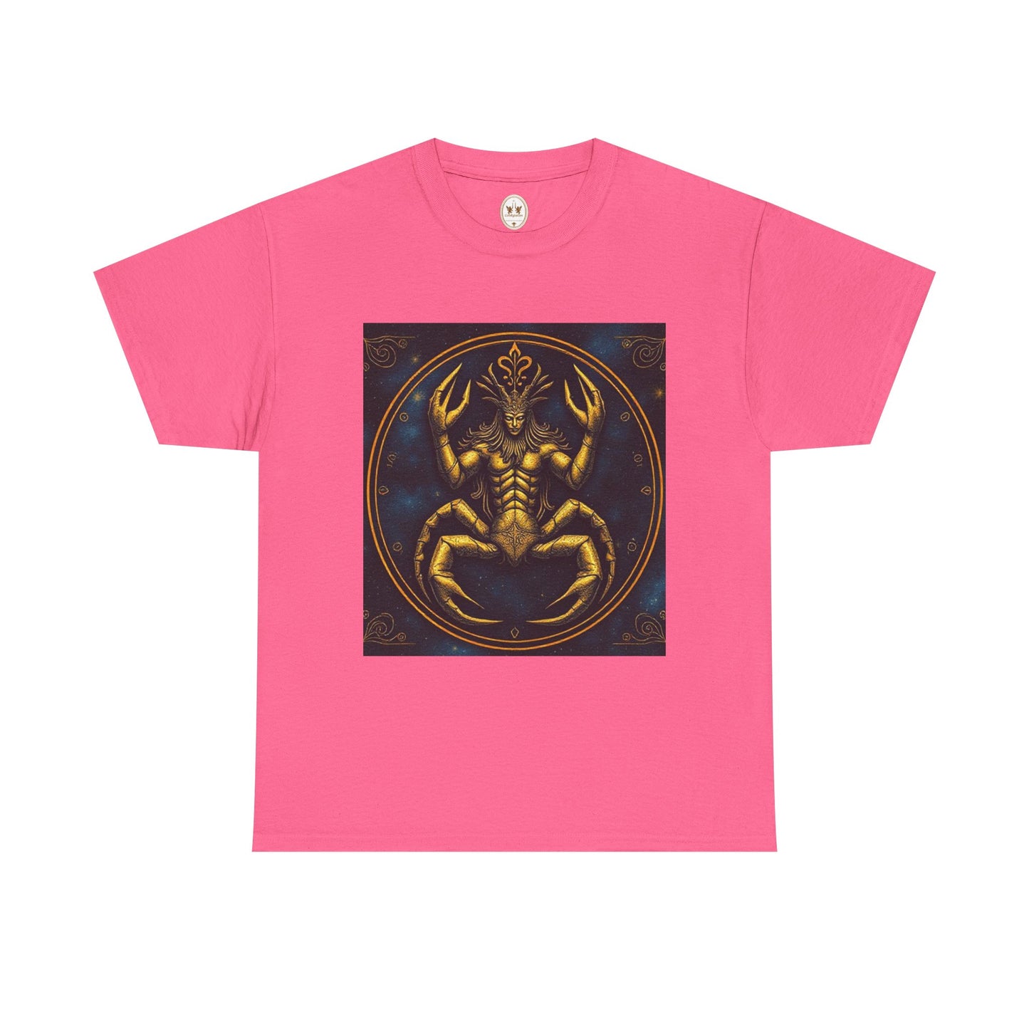 Unisex Heavy Cotton T-Shirt, Scorpion King, Cancer Zodiac Design