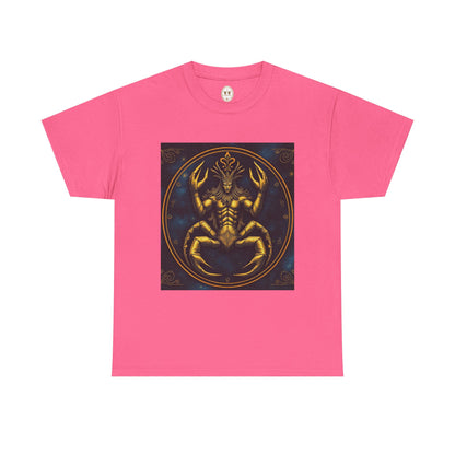Unisex Heavy Cotton T-Shirt, Scorpion King, Cancer Zodiac Design