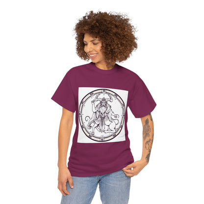 Unisex Heavy Cotton T-Shirt, Bull Centaur, Taurus Zodiac Design