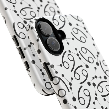 Tough Cases with the Cancer Zodiac sign for iPhone, Samsung Galaxy, and Google Pixel devices