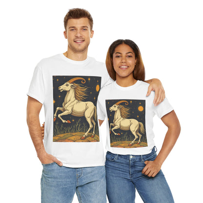 Unisex Heavy Cotton T-Shirt, Aries Animal, Zodiac Design