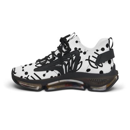 Women's Mesh Sneakers, Constellation & Symbol, Virgo Zodiac Sign, AOP