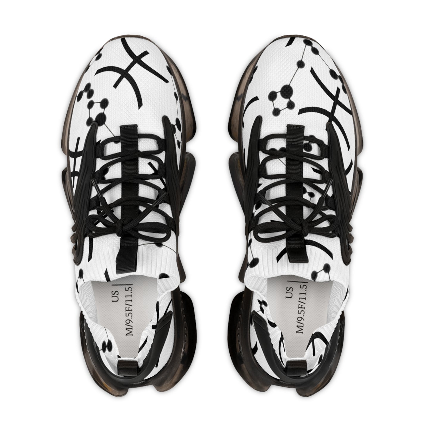 Men's Mesh Sneakers, Pisces Zodiac Sign, all over print