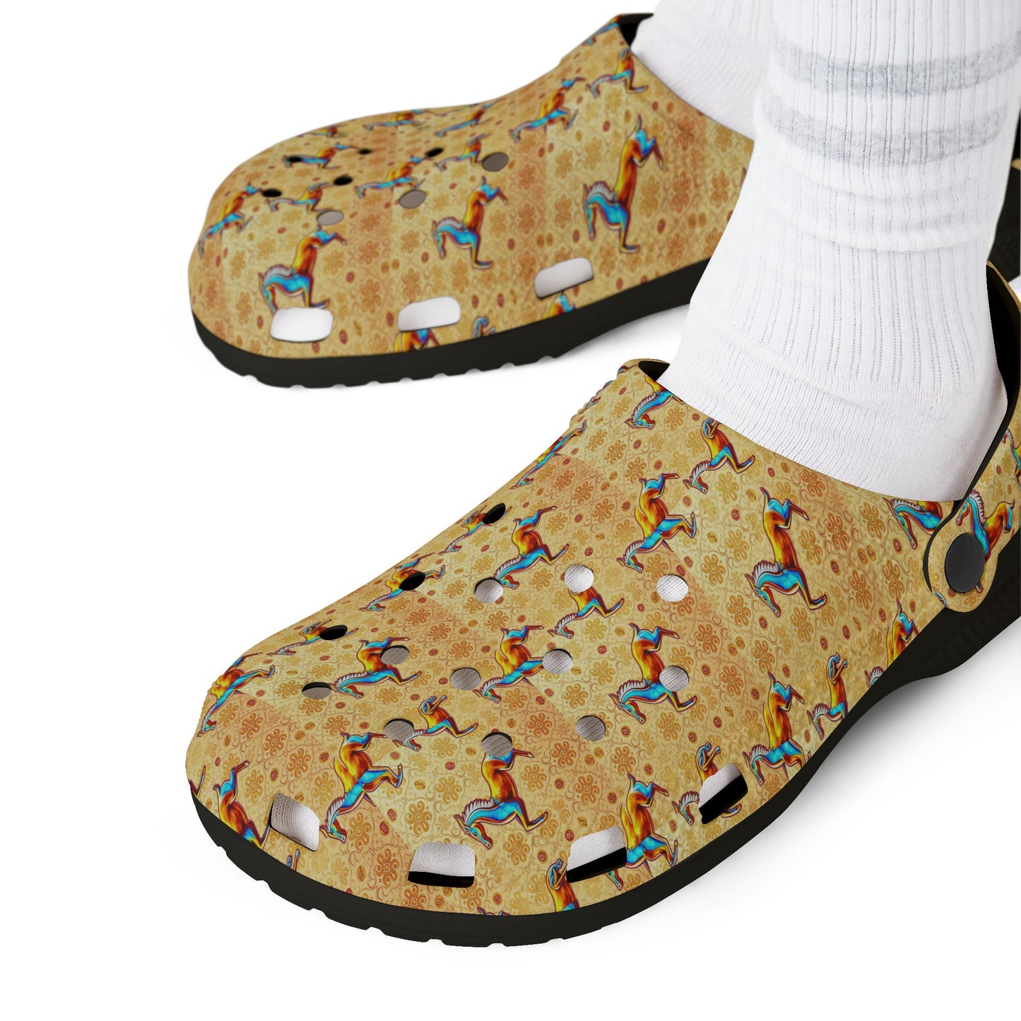 EVA Foam Rubber Shoes, (AOP), Virgo, Zodiac v2, Pattern