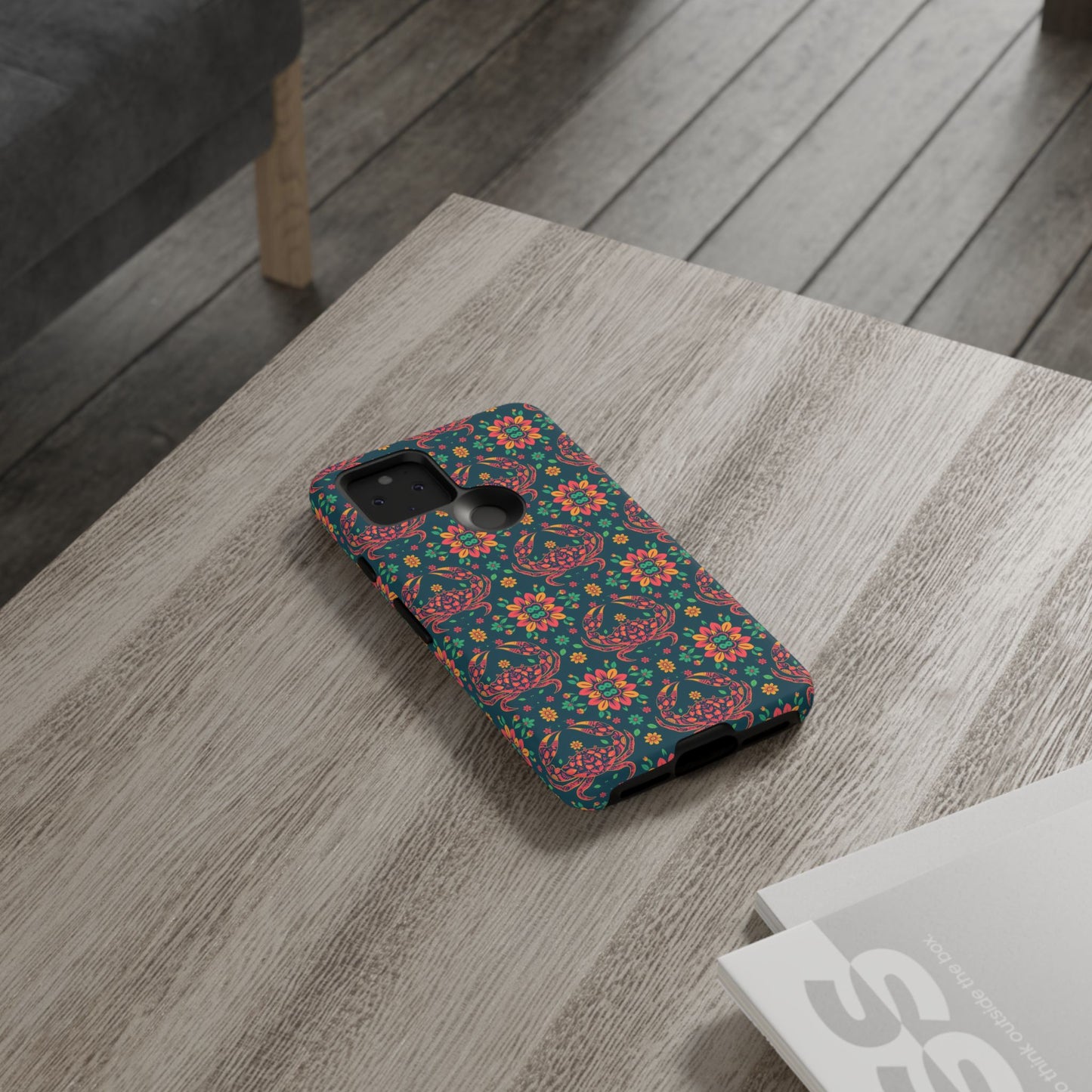 Tough Cases, Cancer, Zodiac v4, Flower Pattern
