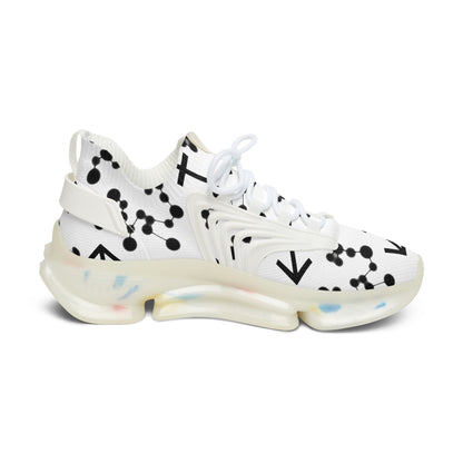 Women's Mesh Sneakers, Constellation & Symbol, Sagittarius Zodiac Sign, AOP