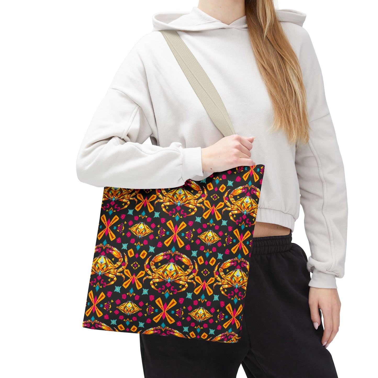 Tote Bag (AOP), Cancer, Zodiac v1, Jewel Pattern