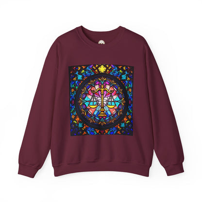 Unisex Heavy Blend™ Crewneck Sweatshirt, Glass 1, Libra Zodiac Design